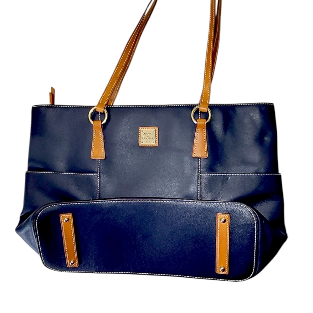 DOONEY & BOURKE WEXFORD HELENA NAVY TAN SHOPPER, EXCELLENT CONDITION, NWOT - Picture 2 of 7